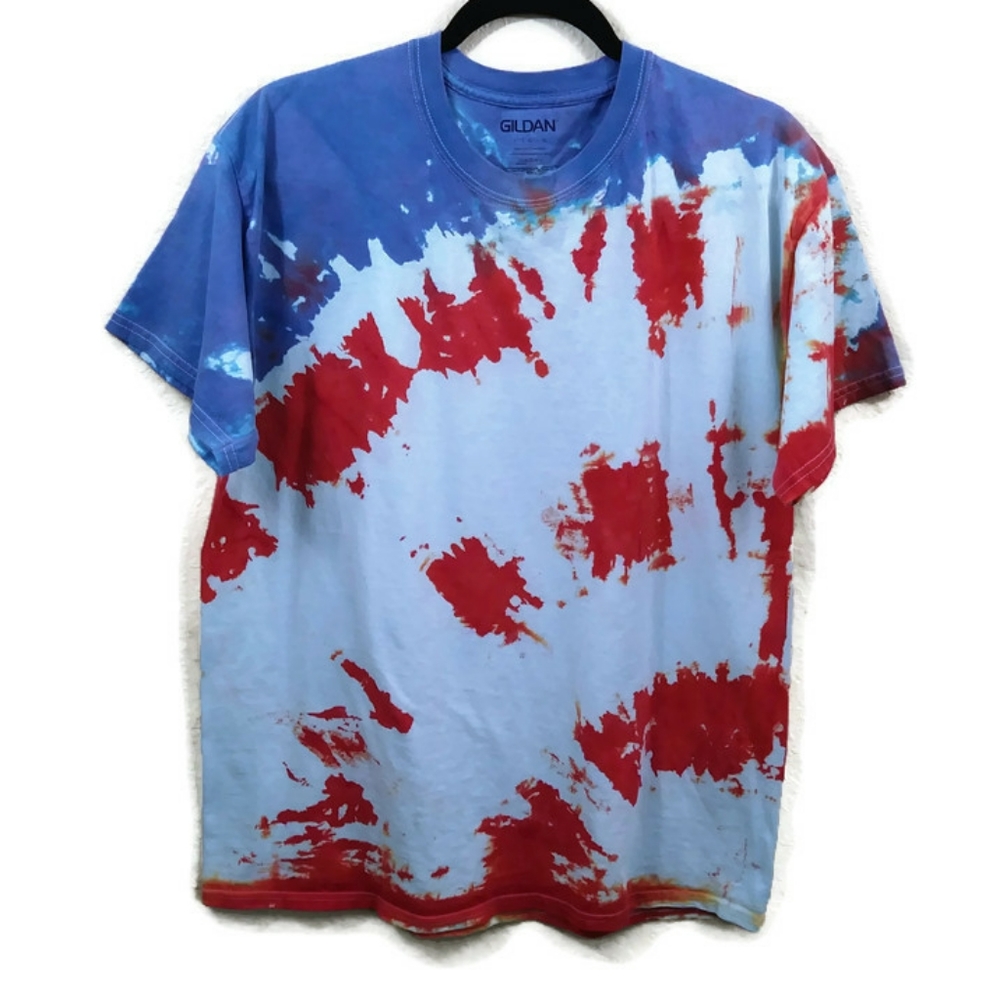 Gildan Tye Dye Men's Short Sleeve T-Shirt Size L - Picture 5 of 7